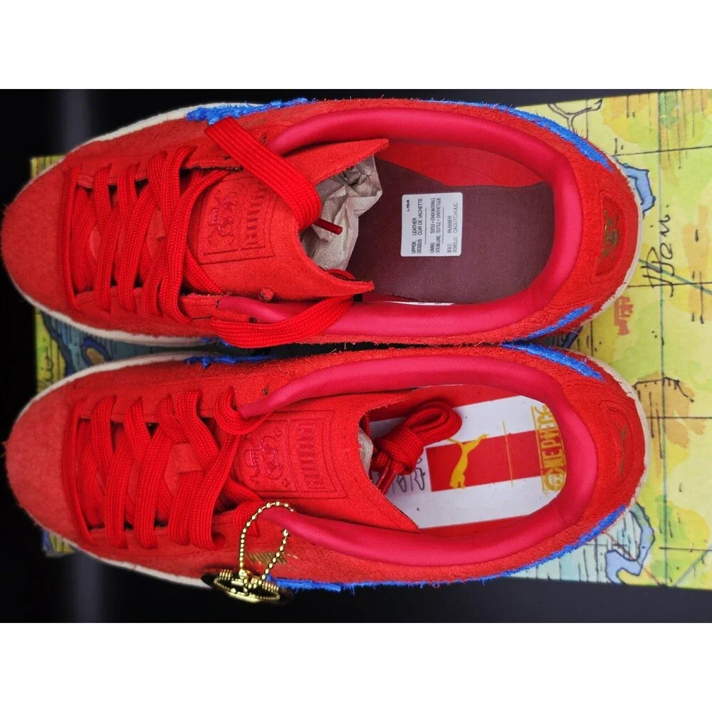 PUMA Suede ONE PIECE Jr Unisex Kids Suede Low Top Sneakers Red/Blue US 6